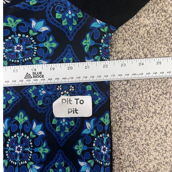 Catherines Womens 0X Artsy Boho Career Eclectic Sheer Paisley Duster Cardigan - Picture 9 of 11